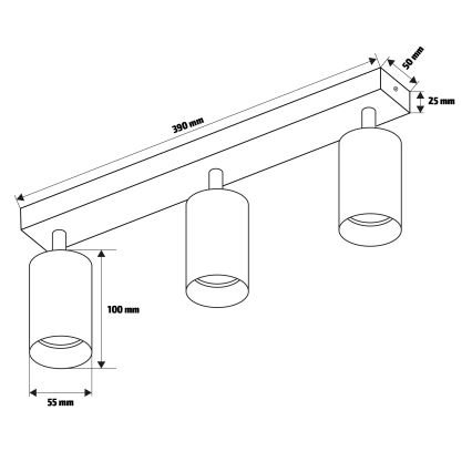 Brilagi - LED RGBW prigušiva spot svetiljka SELE 3xGU10/6W/230V 3000K bela