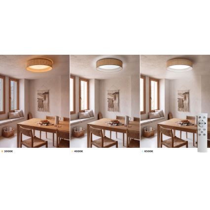 BRILAGI - LED prigušiva plafonska svetiljka VELVET SMART VARI LED/24W/230V 3000-6500K prečnik 45 cm bež + daljinski upravljač