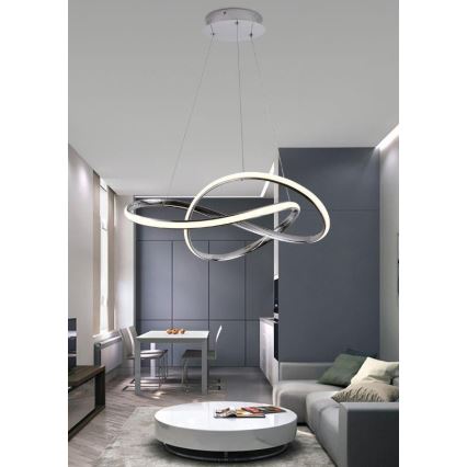 Brilagi - LED prigušiva luster na sajli COSMOWAVE LED/70W/230V sjajni hrom + daljinski upravljač