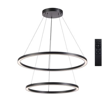 Brilagi - LED prigušiva luster na sajli PORTOFINO LED/98W/230V 3000-6000K prečnik 80 cm crna + daljinski upravljač