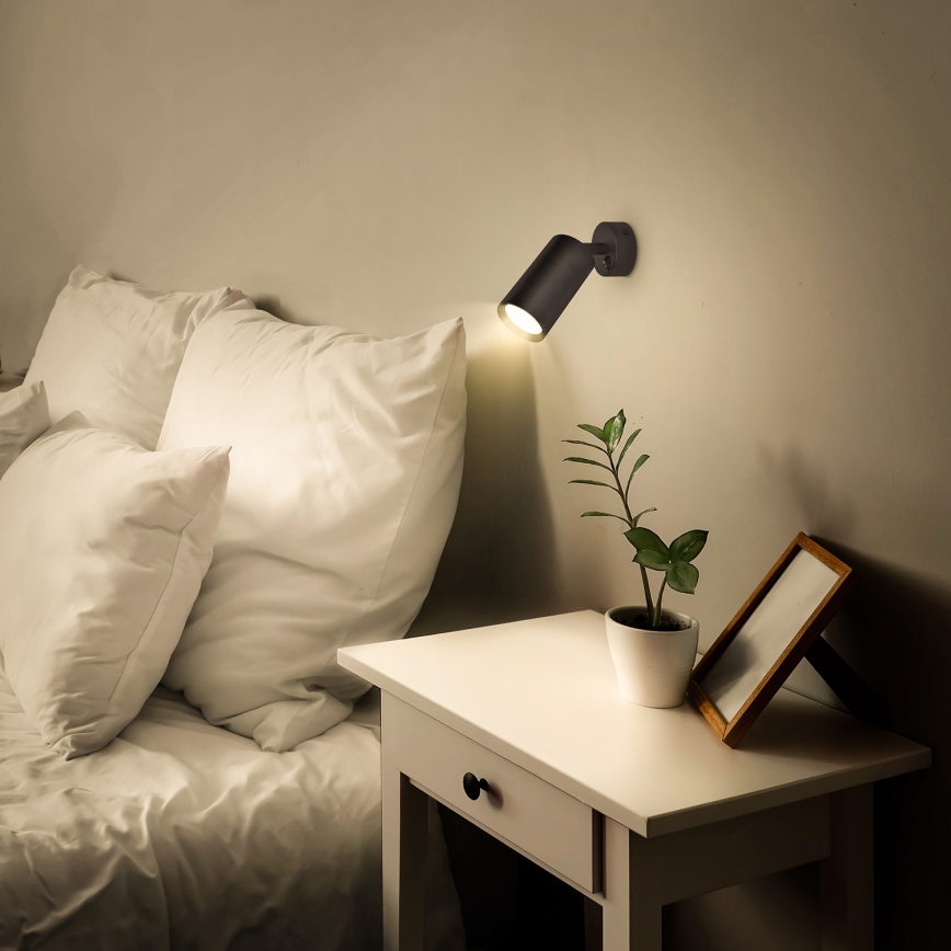 Brilagi - LED RGBW prigušiva zidna spot lampa SELE 1xGU10/4,8W/230V 3000K crna + daljinski upravljač