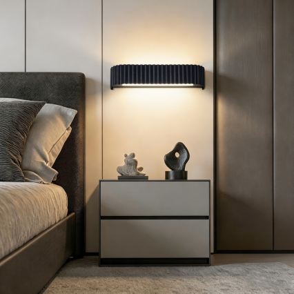 BRILAGI - LED prigušiva zidna svetiljka FALCON MODERN LED/14W/230V 3000-6000K 40 cm crna + daljinski upravljač