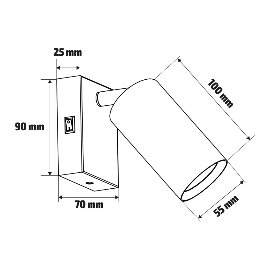 Brilagi - LED RGBW prigušiva zidna spot svetiljka SELE 1xGU10/6W/230V 3000K crna/zlatna