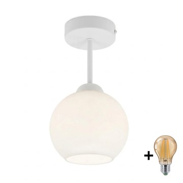 BRILAGI - LED prislonjen stropni luster RETRO GLASS 1xE27/60W/230V prečnik 15 cm beli