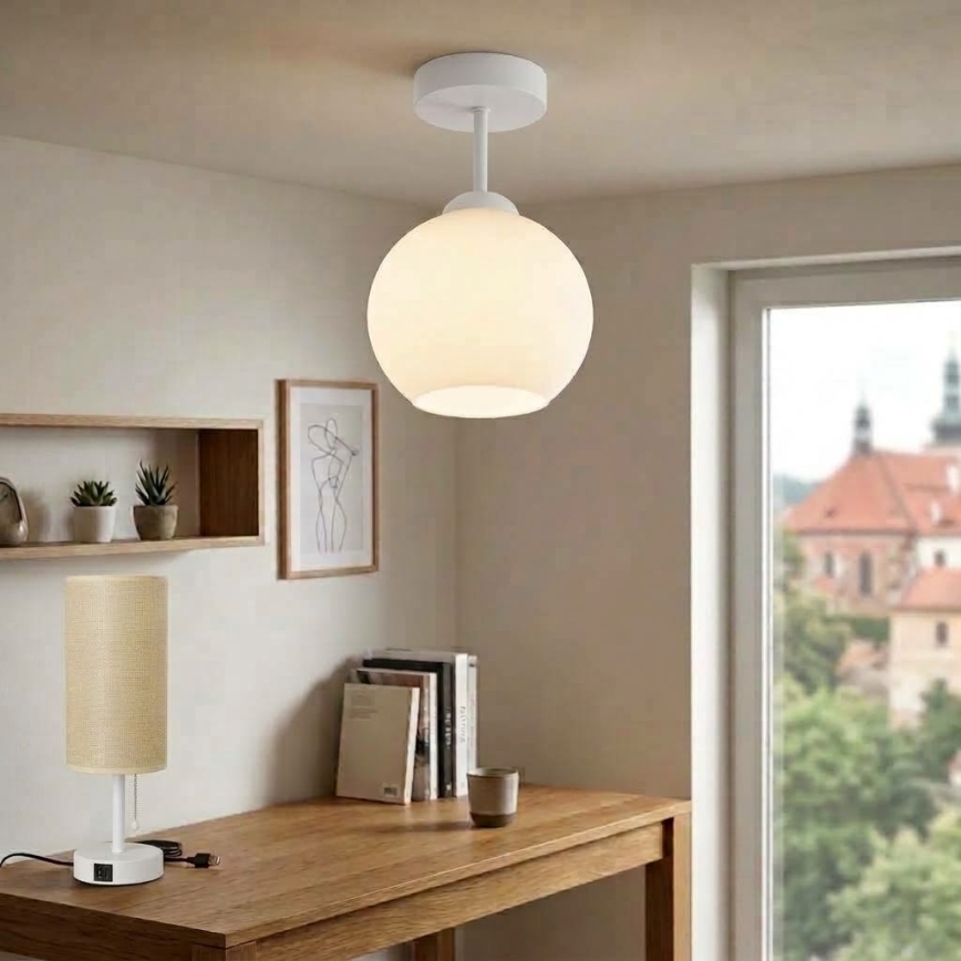 BRILAGI - LED prislonjen stropni luster RETRO GLASS 1xE27/60W/230V prečnik 15 cm beli