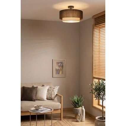 Brilagi - LED prislonjeni plafonski luster BOHO ECO 1xE27/10W/230V prečnik 40 cm braon/krem