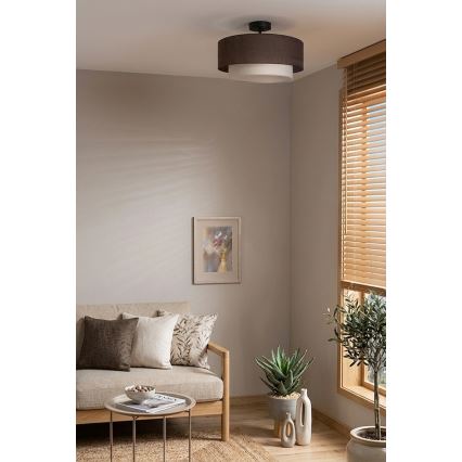 Brilagi - LED prislonjeni plafonski luster BOHO ECO 1xE27/10W/230V prečnik 40 cm braon/krem
