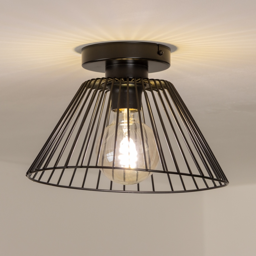 Brilagi - LED prislonski luster CERIA WIRE 1xE27/40W/230V, prečnik 21 cm, crne boje