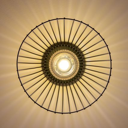 Brilagi - LED prislonski luster CERIA WIRE 1xE27/40W/230V, prečnik 21 cm, crne boje