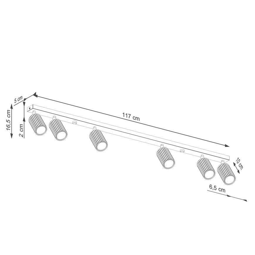 Brilagi - LED rasvetno telo CRESTO 6xGU10/10W/230V tirkizno