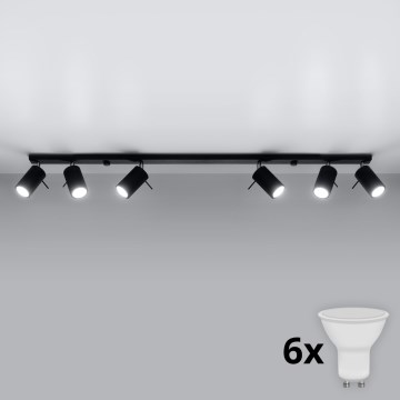 Brilagi - LED reflektorsko svetlo ASMUS 6xGU10/7W/230V crna