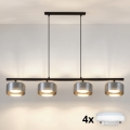 BRILAGI - LED RGB+CCT prigušiva luster na sajli AURA LUX 4xGX53/14W/230V 2700-6500K Wi-Fi Tuya crna/dimljena