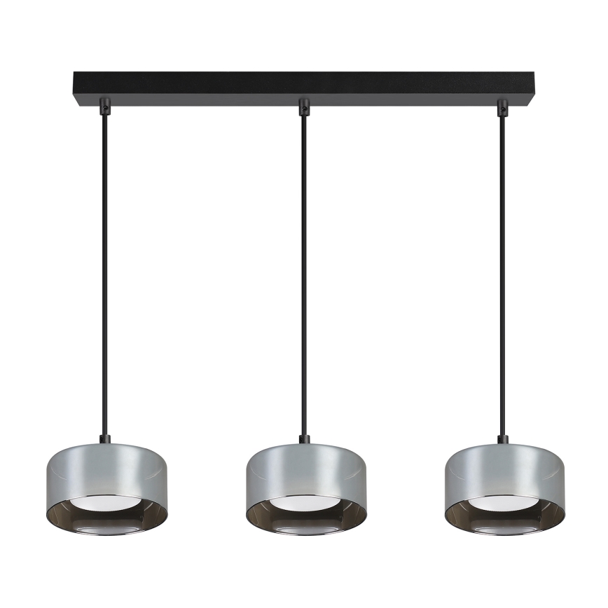 BRILAGI - LED RGB+CCT prigušiva luster na sajli AURA LUX 3xGX53/14W/230V 2700-6500K Wi-Fi Tuya crna/dimljena