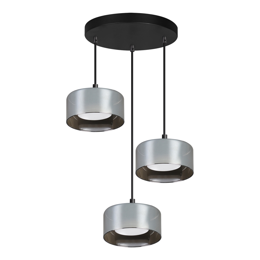 BRILAGI - LED RGB+CCT prigušiva luster na sajli AURA LUX 3xGX53/14W/230V 2700-6500K Wi-Fi Tuya crna/zadimljena