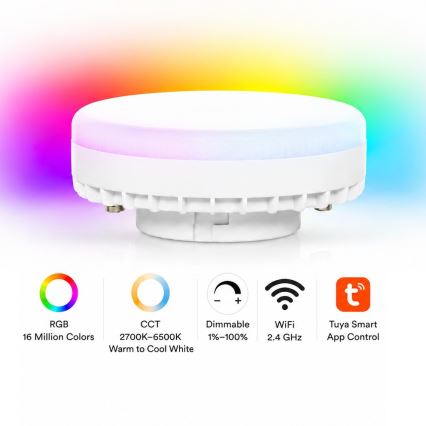 BRILAGI - LED RGB+CCT prigušiva luster na sajli AURA LUX 3xGX53/14W/230V 2700-6500K Wi-Fi Tuya crna/zadimljena