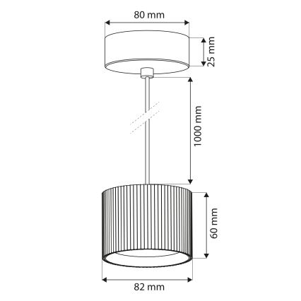 BRILAGI - LED RGB+CCT prigušiva luster na sajli STRIPY 1xGX53/14W/230V pr. 82 mm 2700-6500K Wi-Fi Tuya bela