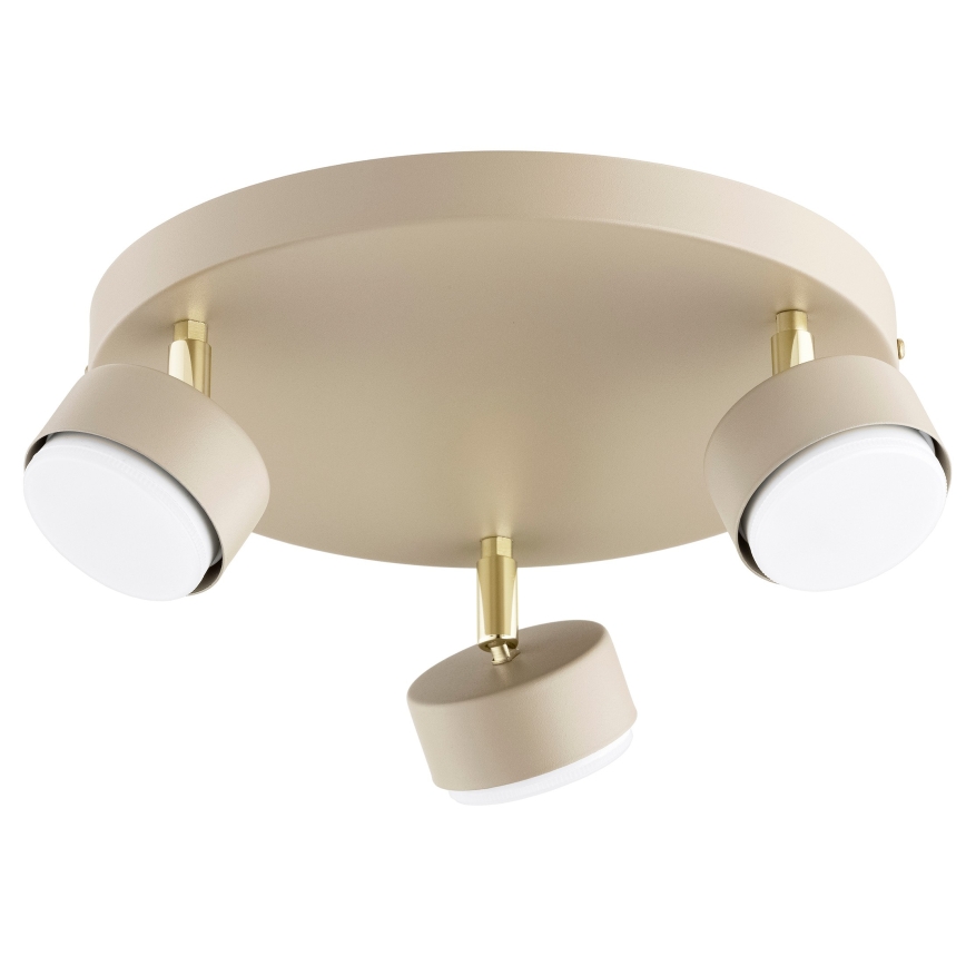 BRILAGI - LED RGB+CCT prigušiva ugradna reflektorska svetiljka MONO 3xGX53/14W/230V 2700-6500K Wi-Fi Tuya bež/zlatna