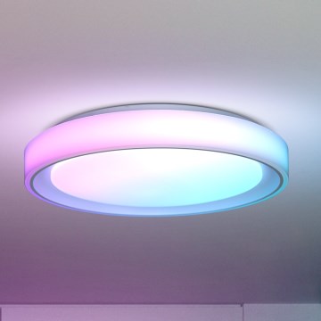 Brilagi - LED RGB prigušiva stropna svetiljka FLOCO LED/30W/230V prečnik 39,5 cm 3000-6500K Wi-Fi Tuya + LED/6W + daljinski upravljač