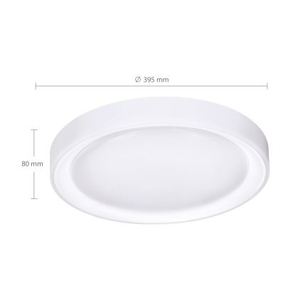 Brilagi - LED RGB prigušiva stropna svetiljka FLOCO LED/30W/230V prečnik 39,5 cm 3000-6500K Wi-Fi Tuya + LED/6W + daljinski upravljač