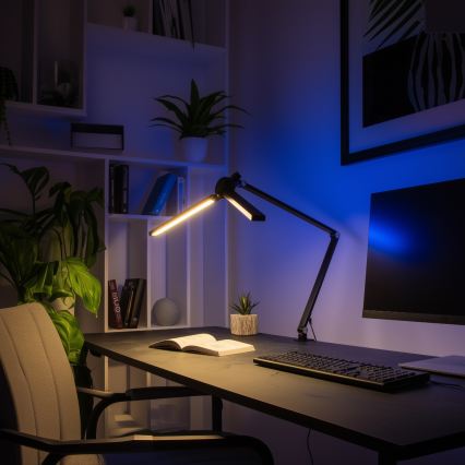 BRILAGI - LED RGBTW prigušiva dodirna stona lampa sa stezaljkom VARIO LED/18W/230V 3000-6500K CRI 96 crna