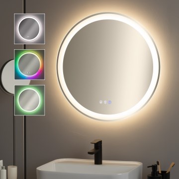 Brilagi - LED RGBW grejano ogledalo za kupatilo AVA PRO LED/18W/230V, prečnik 60 cm, IP44, CRI 90, prigušiva + CCT