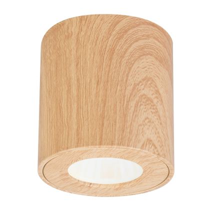 Brilagi - LED RGBW prigušiva kupatilsko svetlo MIA 1xGU10/4,8W/230V 3000K 84x80 mm dekor hrasta IP44 + daljinski upravljač