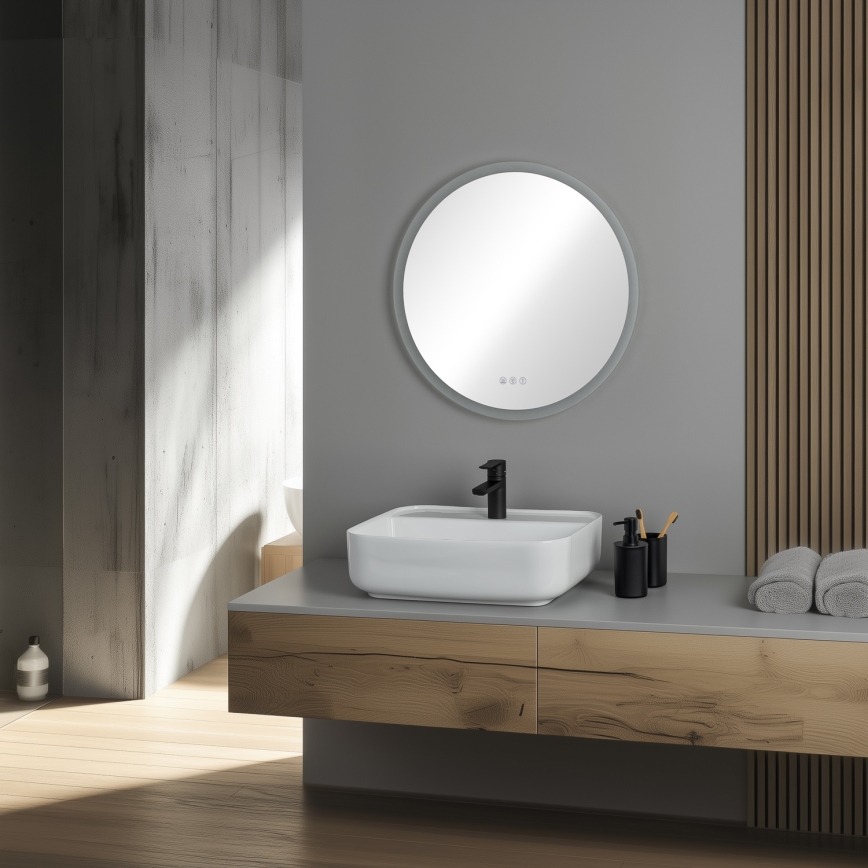 Brilagi - LED RGBW ogledalo za kupatilo sa grejanjem CLARA PRO LED/18,5W/230V, prečnik 60 cm, IP44, CRI 90, prigušiva + CCT