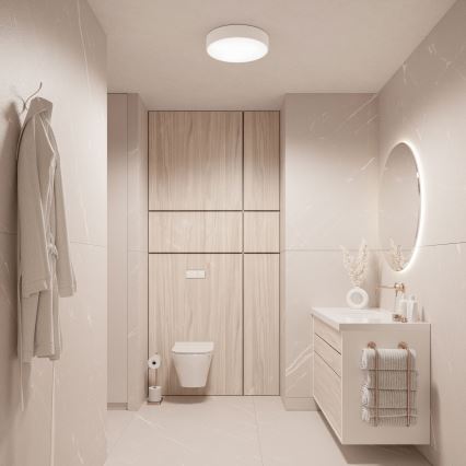 Brilagi - LED RGBW prigušiva kupatilska plafonska svetiljka CLARE 2xE27/9W/230V 2700-6500K fi 30 cm IP54 Wi-Fi bela