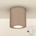 Brilagi - LED RGBW prigušiva kupatilska svetiljka MIA 1xGU10/4,8W/230V 3000K 84x80 mm bež IP54 + daljinski upravljač