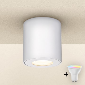 Brilagi - LED RGBW prigušiva kupatilska svetiljka MIA 1xGU10/6W/230V 3000K 84x80 mm bela IP54 + daljinski upravljač