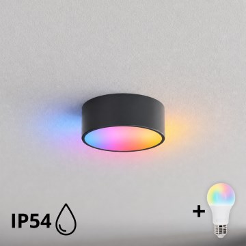 BRILAGI - LED RGBW prigušiva kupatilsko plafonsko svetlo CLARE 1xE27/12W/230V prečnik 20 cm antracit IP54