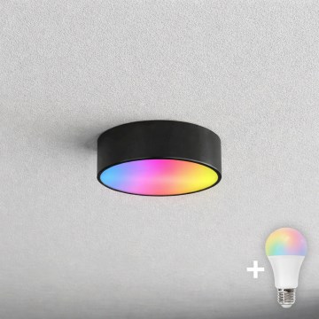 Brilagi - LED RGBW prigušiva kupatilsko plafonsko svetlo CLARE 1xE27/9W/230V 2700-6500K prečnik 20 cm IP54 Wi-Fi crna
