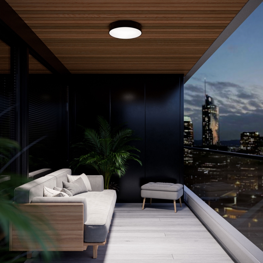 Brilagi - LED RGBW prigušiva kupatilsko plafonsko svetlo CLARE 2xE27/9W/230V 2700-6500K prečnik 30 cm IP54 Wi-Fi crno