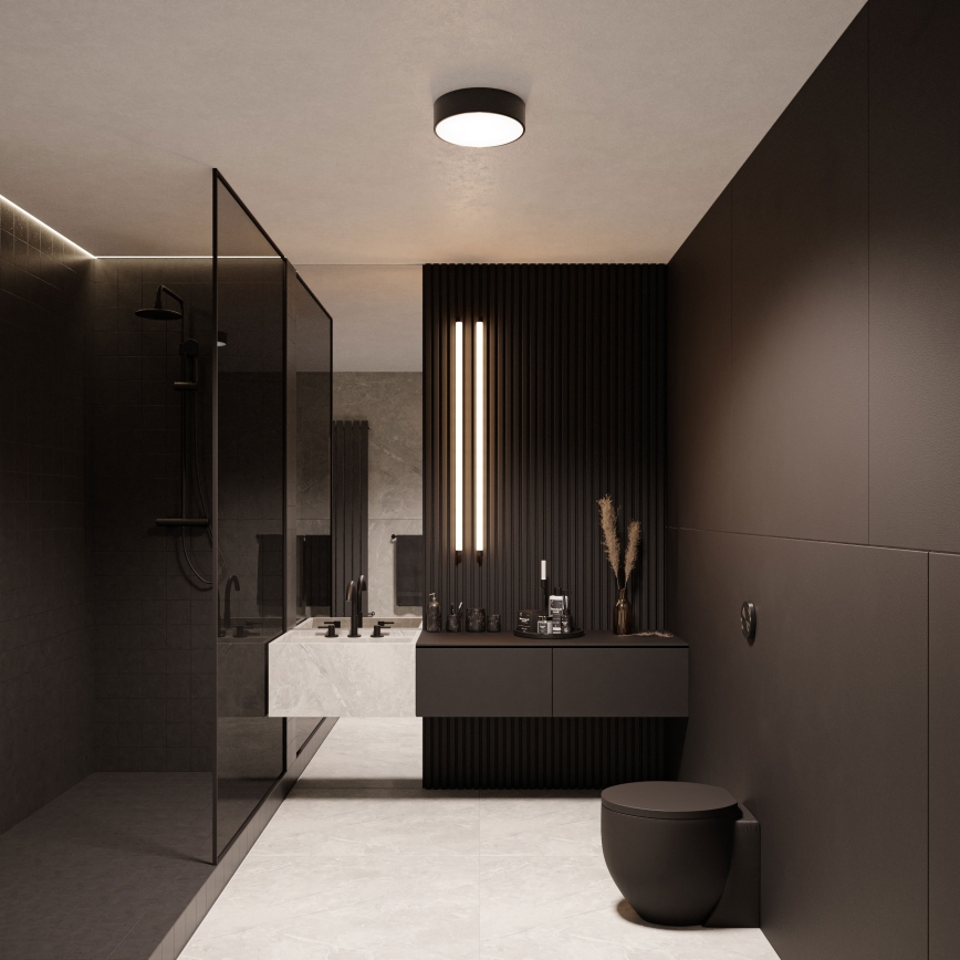 Brilagi - LED RGBW prigušiva kupatilsko plafonsko svetlo CLARE 2xE27/9W/230V 2700-6500K prečnik 30 cm IP54 Wi-Fi crno