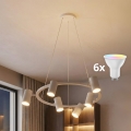 BRILAGI - LED RGBW prigušiva lampa na sajli SELE 6xGU10/6,5W/230V 2700-6500K bela + daljinski upravljač