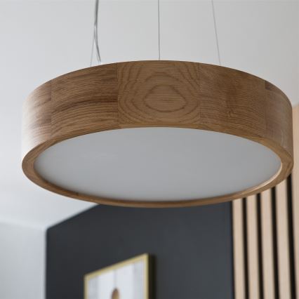 Brilagi - LED RGBW prigušiva luster na sajli CARVALHO 2xE27/9W/230V 2700-6500K Wi-Fi hrast prečnik 37 cm