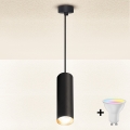 Brilagi - LED RGBW prigušiva luster na sajli SELE 1xGU10/4,8W/230V 3000K crna/zlatna + daljinski upravljač