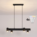 BRILAGI - LED RGBW prigušiva luster na sajli SELE 4xGU10/6,5W/230V 2700-6500K crna