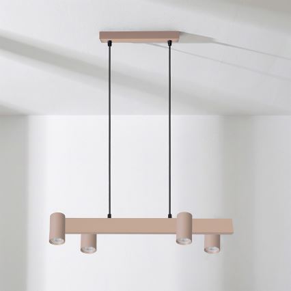 BRILAGI - LED RGBW prigušiva luster na sajli SELE 4xGU10/6,5W/230V 2700-6500K bež