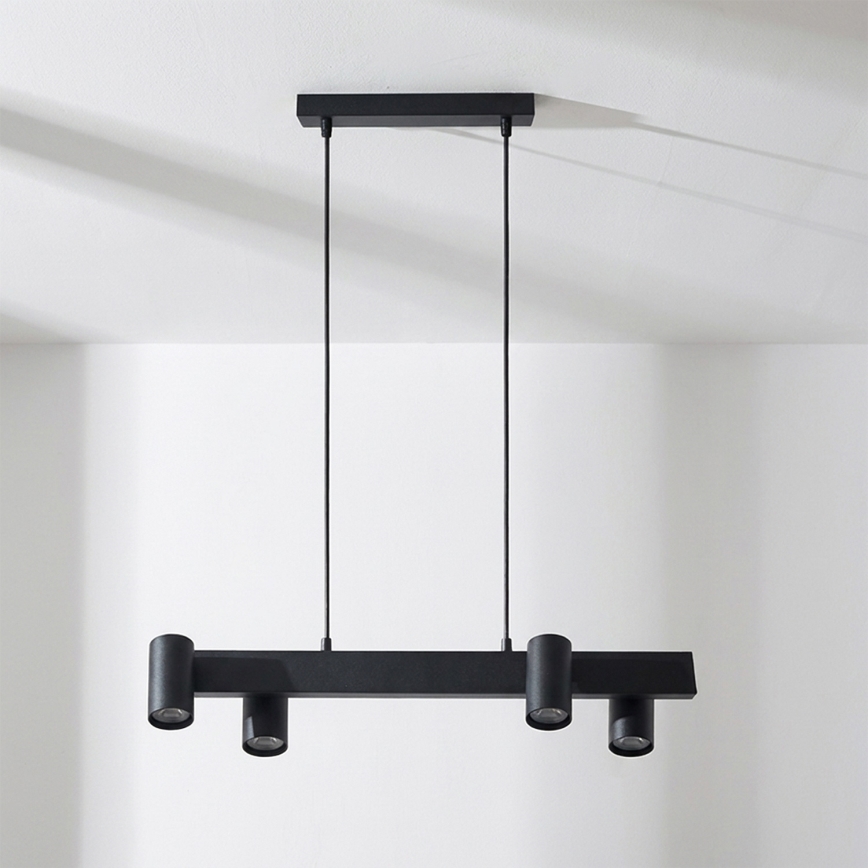 BRILAGI - LED RGBW prigušiva luster na sajli SELE 4xGU10/6,5W/230V 2700-6500K crna