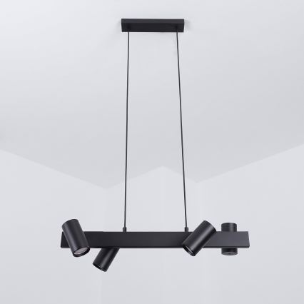 BRILAGI - LED RGBW prigušiva luster na sajli SELE 4xGU10/6,5W/230V 2700-6500K crna