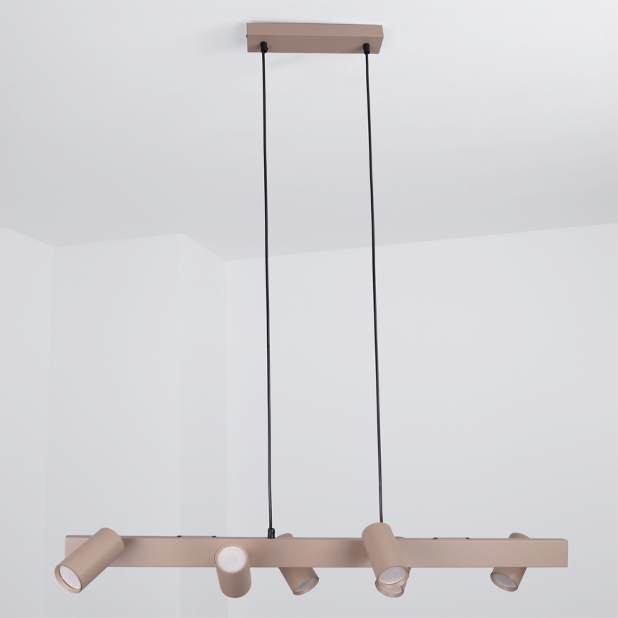 BRILAGI - LED RGBW luster na sajli SELE, sa funkcijom prigušiva, 6xGU10/6,5W/230V 2700-6500K, bež + daljinski upravljač