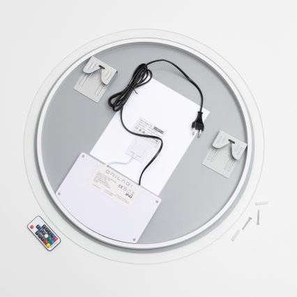 Brilagi - LED RGBW ogledalo za kupatilo sa grejanjem CLARA PRO LED/19W/230V prečnik 60 cm IP44 CRI 90 prigušiva + CCT + daljinski upravljač