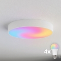 Brilagi - LED RGBW prigušiva plafonska svetiljka CLARE 4xE27/9W/230V 2700-6500K prečnik 50 cm Wi-Fi bela