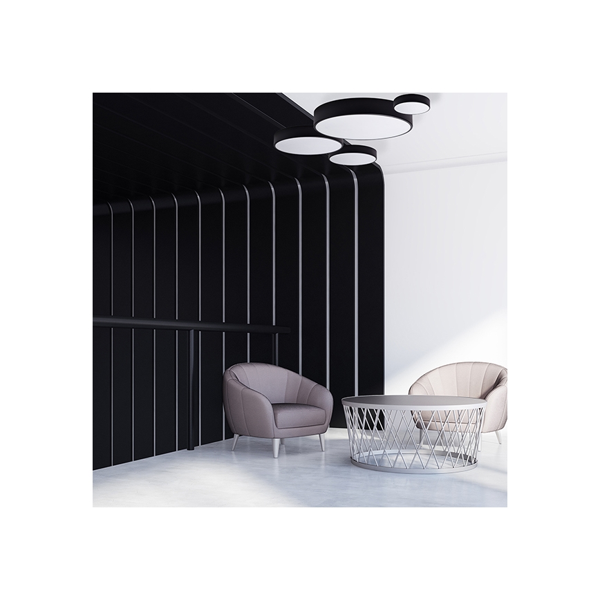 Brilagi - LED RGBW prigušiva stropna lampa CLARE 4xE27/9W/230V 2700-6500K prečnik 50 cm Wi-Fi crna