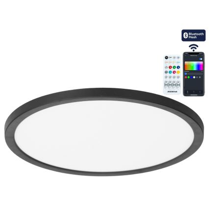 Brilagi - LED RGBW prigušiva stropna svetiljka VIBE LED/36W/230V 3000-6500K prečnik 40 cm crna + daljinski upravljač