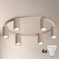 BRILAGI - LED RGBW prigušiva plafonsko svetlo SELE 6xGU10/6,5W/230V 2700-6500K bež + daljinski upravljač
