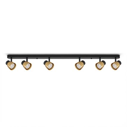Brilagi - LED RGBW prigušiva ugradna spot svetiljka NUGGET 6xGU10/6,5W/230V 2700-6500K Wi-Fi crna/zlatna