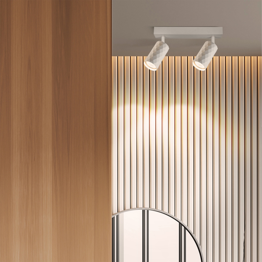 Brilagi - LED RGBW prigušiva ugradna spot svetiljka SELE DIAMANT 2xGU10/6W/230V 3000K bela + daljinski upravljač