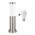 Brilagi - LED RGBW prigušiva spoljašnja lampa 1xE27/9W/230V 2700-6500K IP44 40 cm mat hrom